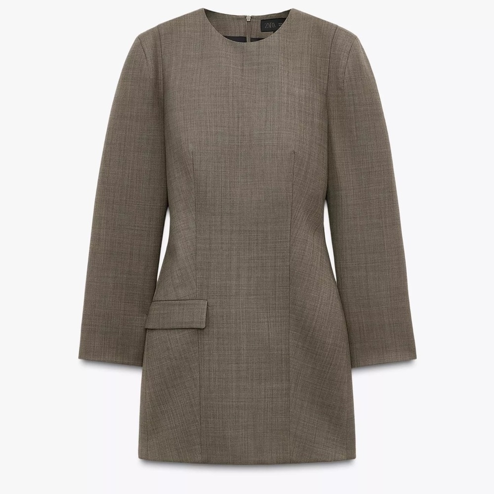 ZW COLLECTION WOOL SHOULDER PAD DRESS
LIGHT BROWN, REF. 2323/261 Medium